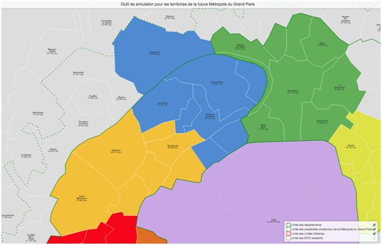 Carte proposée par l'opposition