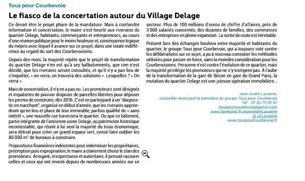 Tribune_CourbevoieMag_Village_Delage_201511